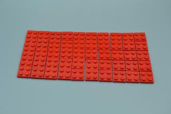 Preview: LEGO 50 x Basisplatte 2x2 rot red basic plate 3022 302221
