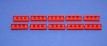 Preview: LEGO 10 x System Zaun Gatter ZÃ¤une rot Red Fence 1x4x1 3633 4187280