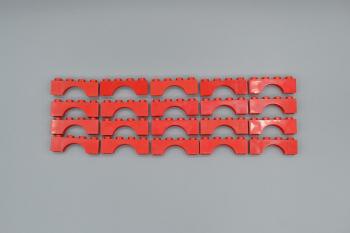 Preview: LEGO 20 x Bogenstein BrÃ¼cke System rot Red Brick Arch 1x4 3659