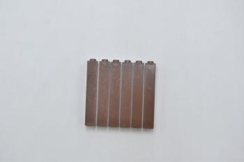 Preview: LEGO 6 x StÃ¼tze offen alt braun Brown Brick 1x1x5 Blocked Open Stud 2453a