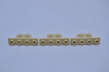 Preview: LEGO 3 x Platte Winkelplatte beige Tan Bracket 1x2 1x4 2436