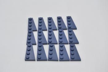 Preview: LEGO 15 x FlÃ¼gelplatte rechts dunkelblau Dark Blue Wedge Plate 4x2 Right 41769