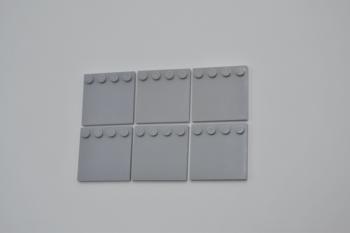 Preview: LEGO 6 x Fliese Randnoppe neuhell grau Light Bluish Gray Tile Modified 4x4 6179