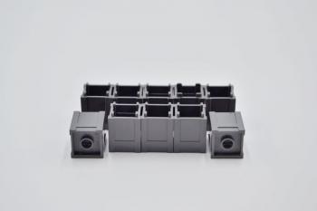 Preview: LEGO 10 x Kisten neues dunkelgrau Dark Bluish Gray Container Box 2x2x2 61780