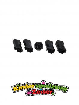 Preview: LEGO 5 x SÃ¤ule achteckig schwarz Black Brick Octagon 2x3x1 2/3 Sloped 6032