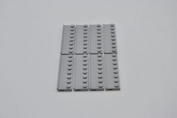 Preview: LEGO 8 x FÃ¼hrungsbahn neuhell grau Light Bluish Gray Plate 2x8 Door Rail 30586
