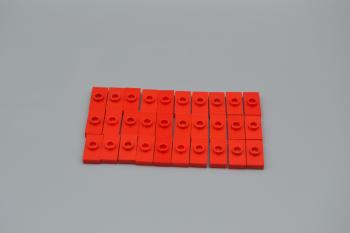 Preview: LEGO 30 x Fliese mit Noppe rot Red Plate Mod. 1x2 1 Stud without Groove 3794a