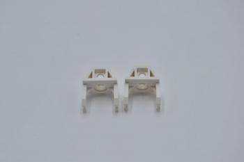 Preview: LEGO 2 x Magnethalterung weiÃŸ White Magnet Holder 2x3 with Clips Pin Hole 2607 