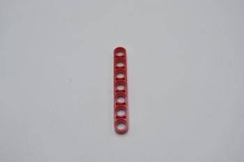 Preview: LEGO Technik Liftarm flach dÃ¼nn rot Red Technic Liftarm Thin 1x7 32065