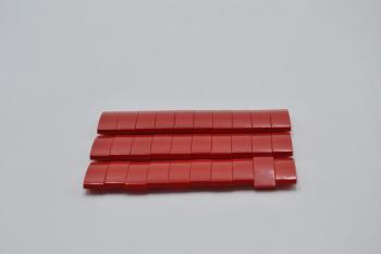 Preview: LEGO 30 x Dachstein glatt gebogen rot Red Slope Curved 2x1 11477