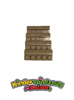 Preview: LEGO 20 x Bogenstein dunkelbeige Dark Tan Slope Curved 2x1x1 1/3 Recessed 6091