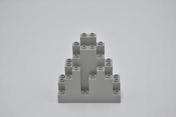Preview: LEGO Fels Mauer Burg althell grau Light Gray Rock Panel 3x8x7 Triangular 6083