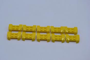 Preview: LEGO 10 x KotflÃ¼gel gelb Yellow Vehicle Mudguard 2x4 Headlights Overhang 44674