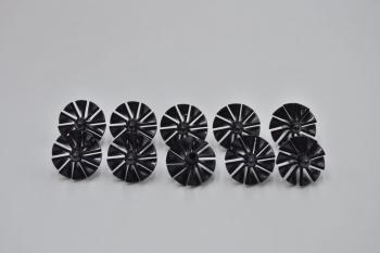 Preview: LEGO 10 x Rotor Turbine schwarz Black Engine Large Center 10 Blades x577