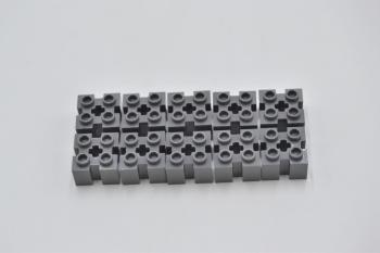 Preview: LEGO 10 x Stein neues dunkelgrau Dark Bluish Gray Brick 2x2 Grooves & Hole 90258