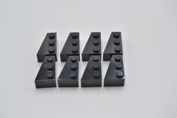 Preview: LEGO 8 x FlÃ¼gel Keilstein Keilabsatz links schwarz Black Wedge 3x2 Left 6565