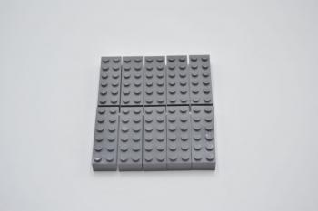 Preview: LEGO 10 x Basisstein neues dunkelgrau Dark Bluish Gray Basic Brick 2x6 2456 