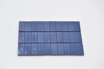 Preview: LEGO 30 x Fliese Kachel Platte dunkelblau Dark Blue Tile 1x2 with Groove 3069b