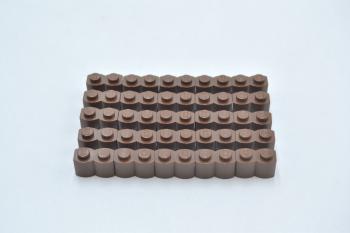 Preview: LEGO 25 x Palisadensteine Mauer alt braun Brown Brick Modified 1x2 Log 30136