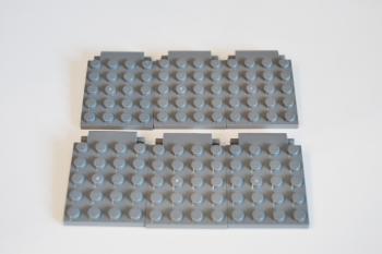 Preview: LEGO 6 x FalltÃ¼r neues dunkelgrau Dark Bluish Gray Plate 4x5 Trap Door 30042