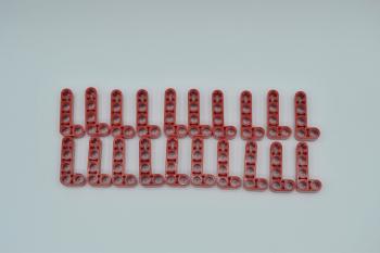 Mobile Preview: LEGO 20 x Technik Liftarm 90° dick 2x4 rot red technic angular beam 32140