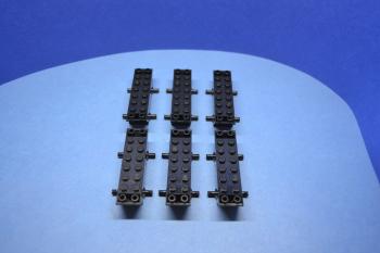 Preview: LEGO 6 x Fahrgestell schwarz Black Vehicle Base 2x8x1 1/3 30277