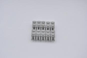 Preview: LEGO 10 x Scharnierstein althell grau Light Gray Hinge Brick 1x2 2 Fingers 30365