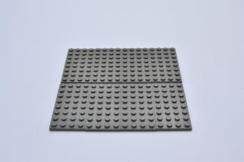 Preview: LEGO 8 x Basisplatte Bauplatte alt dunkelgrau Dark Gray Basic Plate 4x8 3035 