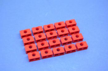 Mobile Preview: LEGO 20 x Technik Technic Lochstein Lochbalken 1x2 rot red hole brick 3700