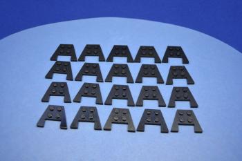 Preview: LEGO 20 x FlÃ¼gelplatten schwarz Black Wedge Plate 3x4 without Stud Notches 4859