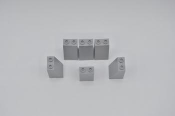 Preview:  LEGO 6 x SchrÃ¤gstein neuhell grau Light Bluish Gray Slope 75 2x2x3 Hollow 3684a