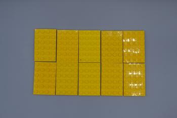 Mobile Preview: LEGO 10 x Basisplatte Bauplatte Grundplatte gelb Yellow Basic Plate 4x6 3032 