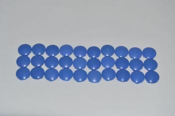 Preview: LEGO 30 x Rundplatte Gleiter blau Blue Plate Round 2x2 with Rounded Bottom 2654