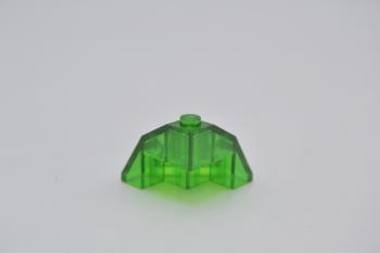 Preview: LEGO Stein mit Ecke transparent grÃ¼n Trans-Green Brick Facet 3x3x2 Top 2463