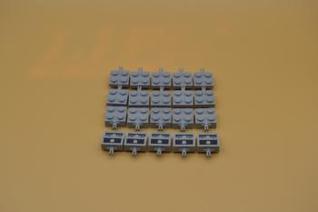 Preview: LEGO 20 x Achse neuhell grau Light Bluish Gray Plate Mod. 2x2 Wheel Holder 4488