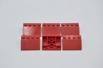 Preview: LEGO 6 x KotflÃ¼gel schrÃ¤g rot Red Vehicle Mudguard 3x4 Slope 2513