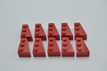 Preview: LEGO 10 x Keilstein FlÃ¼gel rechts rot Red Wedge 3x2 Right 6564