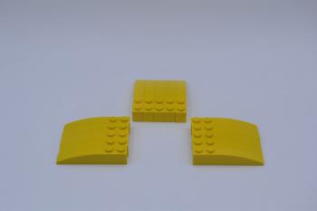 Preview: LEGO 15 x Bogenstein Dachstein gebogen gelb Yellow Slope Curved 6x1 42022