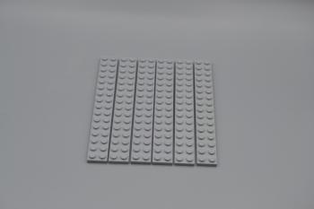 Preview: LEGO 6 x Basisplatte neuhell grau Light Bluish Gray Basic Plate 2x16 4282