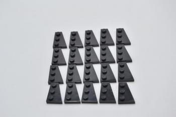 Preview: LEGO 20 x FlÃ¼gelplatte rechts schwarz Black Wedge Plate 3x2 Right 43722