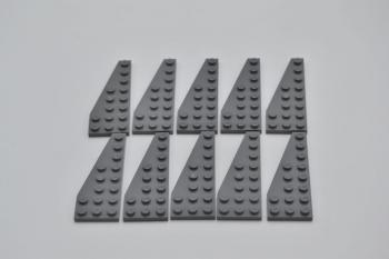 Preview: LEGO 10 x FlÃ¼gel links neues dunkelgrau Dark Bluish Gray Plate 8x3 Left 50305