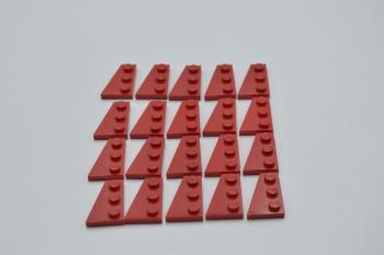 Preview: LEGO 20 x FlÃ¼gelplatte links rot Red Wedge Plate 3x2 Left 43723