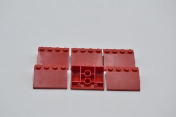 Preview: LEGO 6 x KotflÃ¼gel schrÃ¤g rot Red Vehicle Mudguard 3x4 Slope 2513