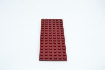 Preview: LEGO 1 x Basisplatte dunkelrot Dark Red Basic Plate 6x16 3027 4264807
