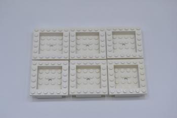 Preview: LEGO 6 x Kasten Mulde Einsatz weiß white bottom 6x6x1 1/3 4597 4143189