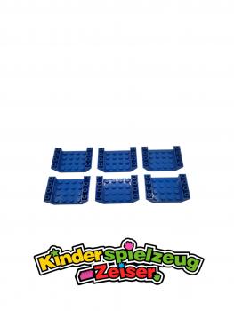 Preview: LEGO 6 x DoppelschrÃ¤gstein Wanne blau Blue Slope Inverted 45 6x4 Double 30283