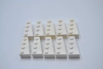 Preview: LEGO 10 x Keilstein weiÃŸ White Wedge 4x2 Right 41767 4160325