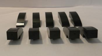 Preview: LEGO 10 x Bogensteine 1x3x1 schwarz abgerundet bow brick black 50950