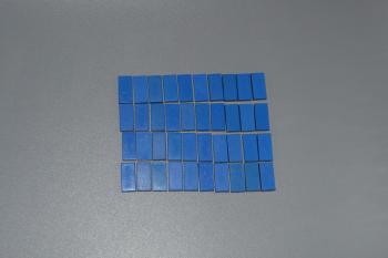 Preview: LEGO 40 x Kachel Fliese mit Rille blau Blue Tile 1x2 with Groove 3069b