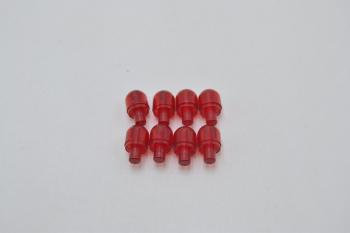 Preview: LEGO 8 x Lichtkappe Birne transparent rot Trans-Red Bar with Light Cover 58176